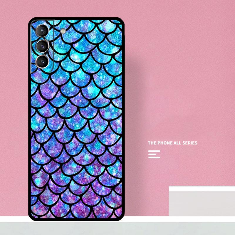 Чехол для телефона 'Чешуя хвоста русалки' для Samsung Galaxy S24 S26 Ultra S20 S21 S22 S23 S25 Plus S10 S25 FE Чехол Coque