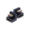 Угловой Г-образный мини-адаптер HDMI 360 градусов, мини-HDMI male на HDMI