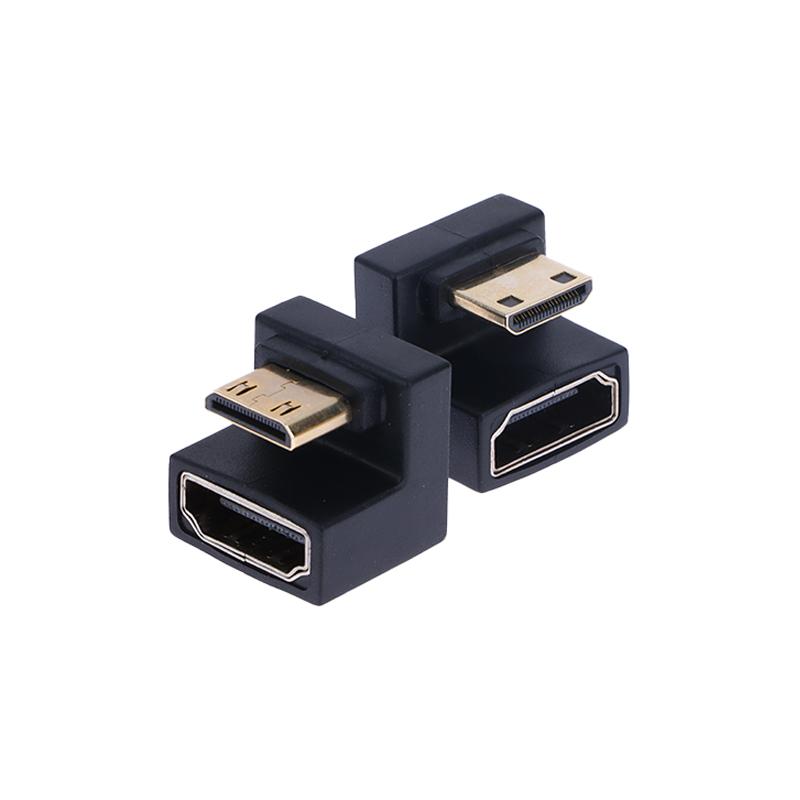 Угловой Г-образный мини-адаптер HDMI 360 градусов, мини-HDMI male на HDMI