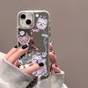 Naughty puppy applies to iPhone17promax mirror phone case 15 niche 13/14 Apple 16 large hole 12