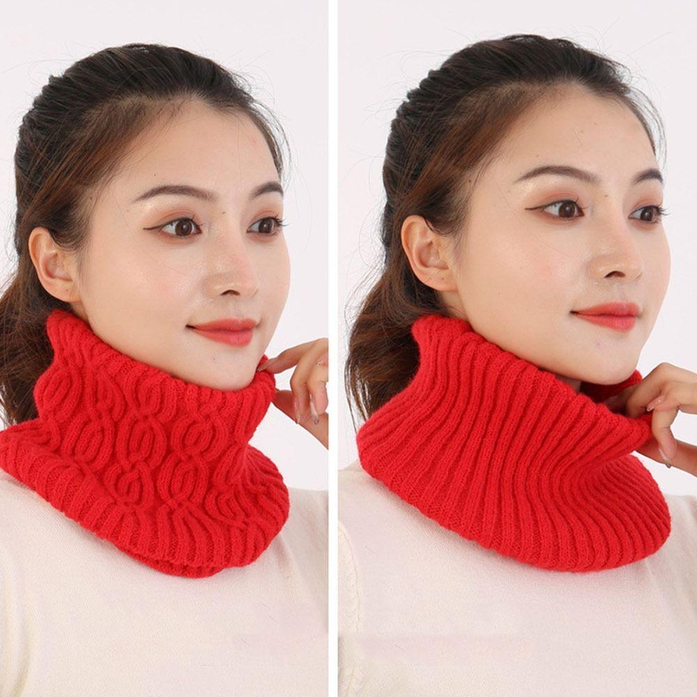 Winter Detachable Windproof Knitted Fake Collar Turtleneck Neck Warmer Scarf