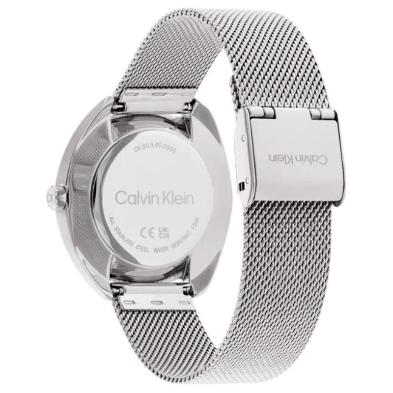 Calvin Klein Часы кварцевый механизм стальной ремешок 34 мм розовый циферблат женские часы 30 метров водонепроницаемые 25200269