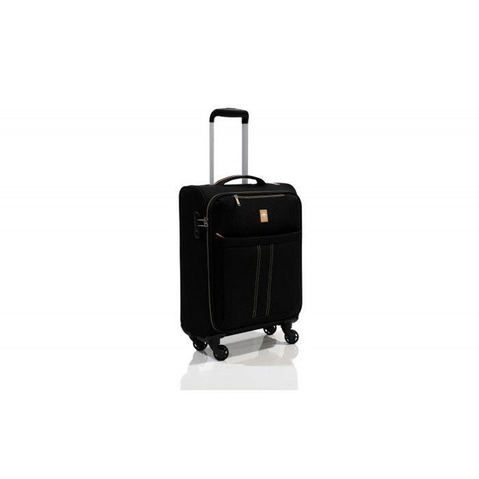 Lot valise cabine souple + Vanity "Ultra léger" - Lys Paris 2102/2 - Noir