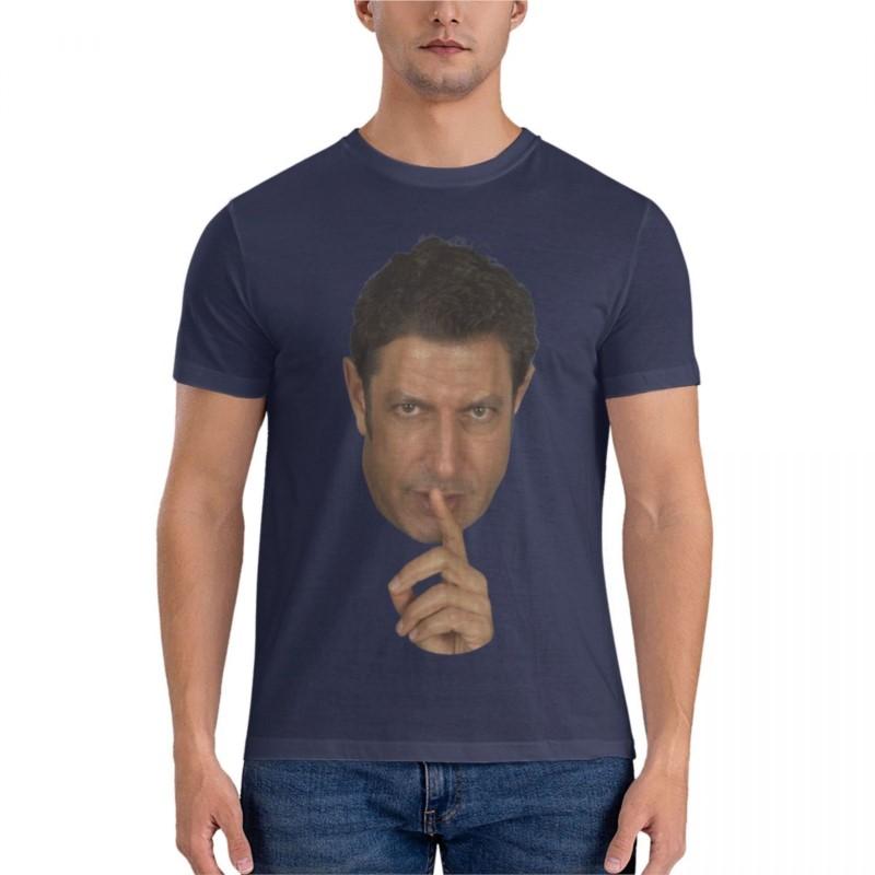 Jeff Goldblum Shush Face Fitted Tshirt Aesthetic Clothing Black T Shirts Unisexs Tall T Shirts Unisexs T Shirts
