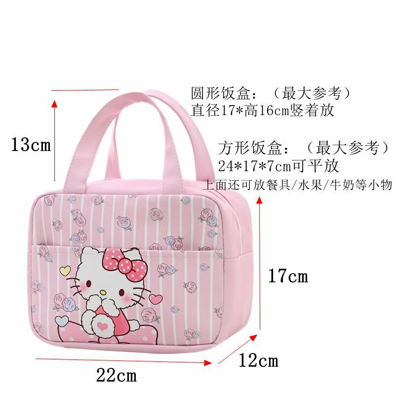Insulated Lunch Bag for Students Waterproof Oil-Proof Lunchbox Tote Bag Large Capacity Portable Thermal Cooler