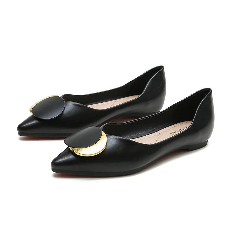 Мода 2024 года, новые классические туфли-одиночки, женские повседневные туфли на плоской подошве с бриллиантами, высокое качество, большие размеры женской обуви 41-43