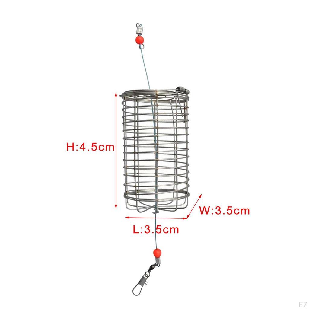 5pcs Carp Fishing Cage Feeder Basket Holder, Anti-rust Coarse Small Tackle Kit