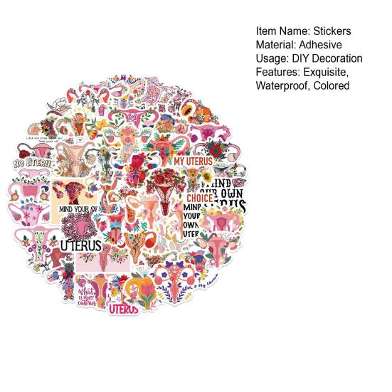 50 шт./компл. стильный ПВХ клей DIY украшения очаровательные женские права наклейки водонепроницаемые виниловые наклейки девушка подарок гитара