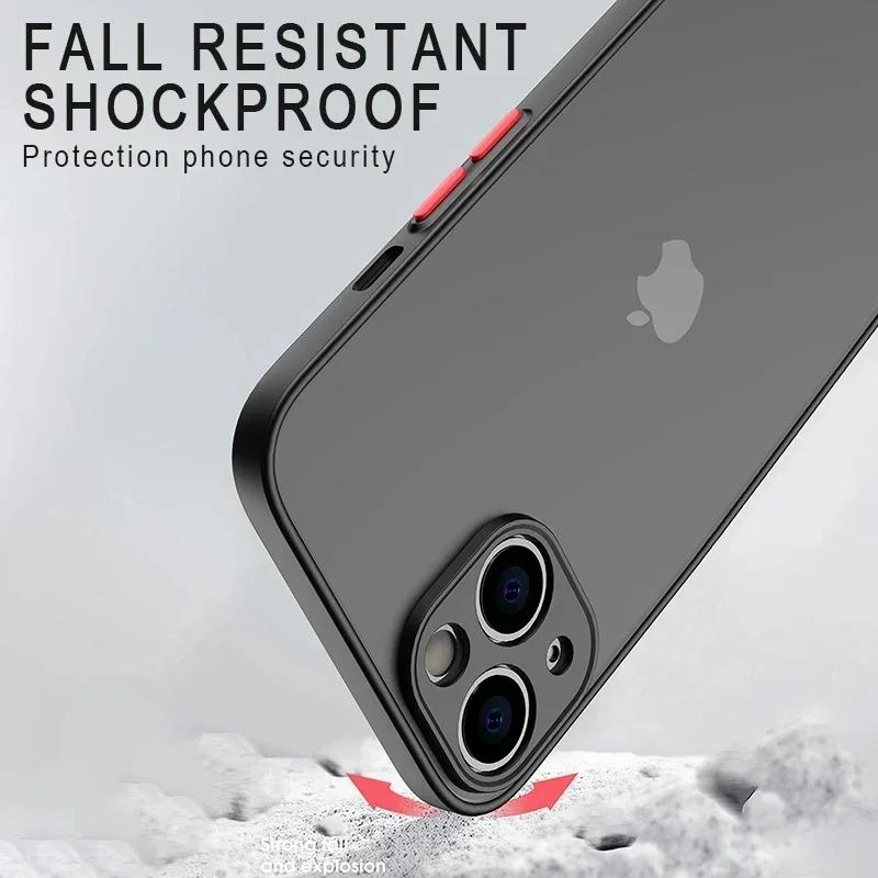 Матовый Чехол Для Телефона Для 14 13 12 15 Pro Max Mini Роскошный Мягкий Силиконовый Ударопрочный Чехол Для 11 XS MAX X XR 7 8 Plus SE