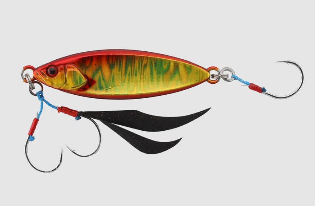 Jackall Metal Jig Flag Trap Leaf 80 Grams Red Gold Magma Wave HL (9040)