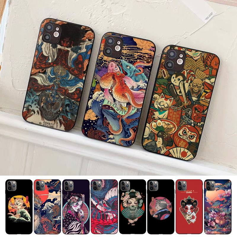 Чехол для телефона в японском стиле Art Japan для iPhone 13 8 7 6S Plus X 5S SE 2020 XR 11 12 mini pro XS MAX