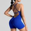 Women's Seamless Yoga Outdoor Beauty Back Sports Underwear Peach Hip Fitness Halter Tight Bodysuit