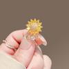 Sunflower Brooch High-End Women'S Niche Design Sense Pin Cardigan Anti-Light Buckle Cute Small Corsage Neckline Accessories