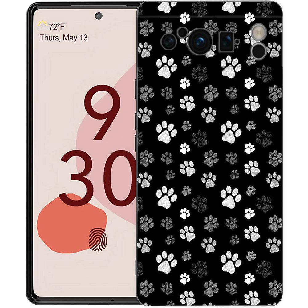 Лапа собаки Чехол для телефона Google Pixel 8 Pro Pixel 9 Pro XL Чехол из ТПУ Pixel 8 Pro 8A 7A 7 6A 6 Pro Мягкая черная крышка