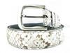 PELGIO Premium Python Leather Belt with Natural Color Holes,