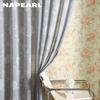 1 шт. NAPEARL, современная имитация льна, тюлевая занавеска с цветочным узором, прозрачная занавеска для окна для домашнего декора
