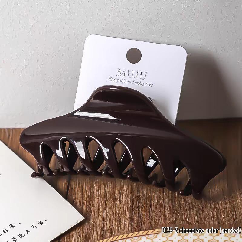 Корейская ретро большая заколка-краб для густых волос - Заколка-краб для волос высокого класса для прически пучок 2025