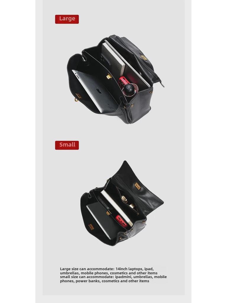 Genuine Leather High-End Women's Tote & Crossbody Bag - Large Capacity Handbag