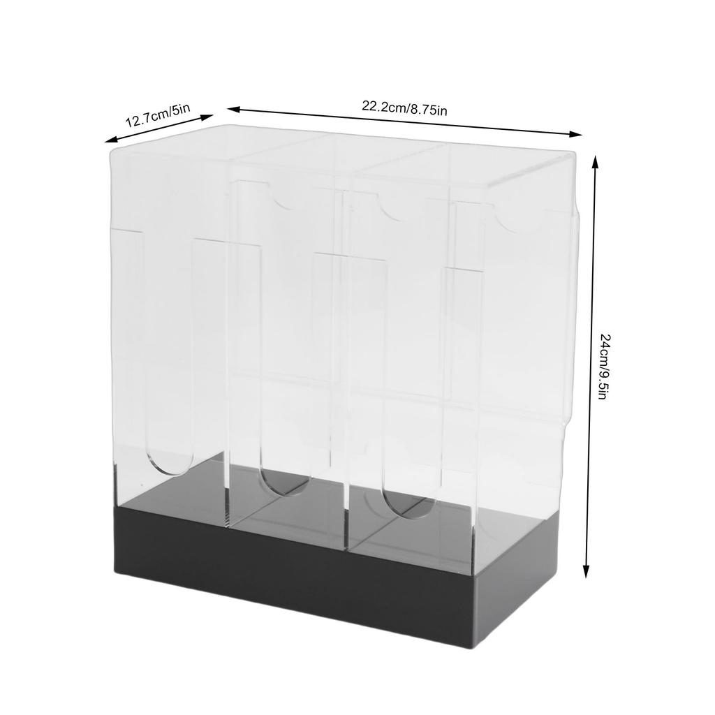 3 Slot Booster Pack Dispenser Acrylic Card Pack Display Holder Organizer With Black Base For Trading Cards Sports Cards