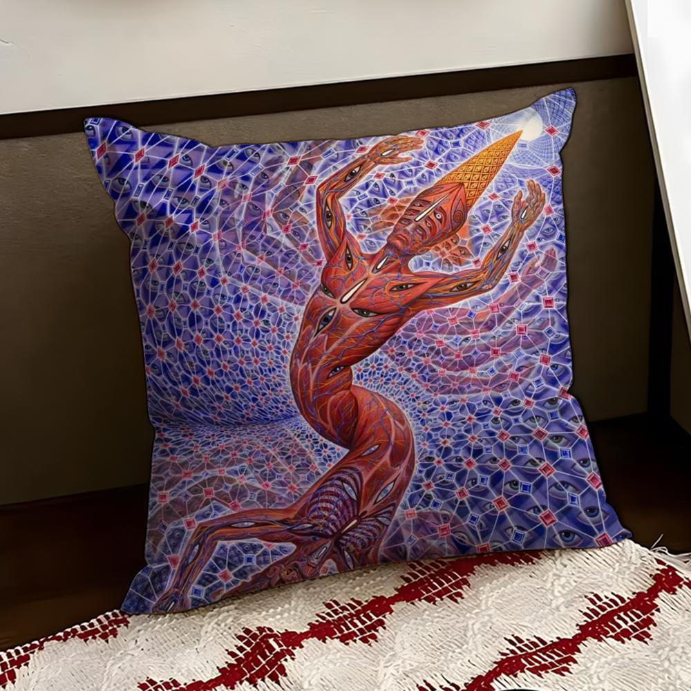 AAlex GreyS Art Cushion Cover Reversible Soft Durable Pillow Cover Home  Car MultiScene Use for Daily Comfort