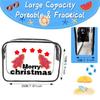 Прозрачная косметичка Рождественские украшения Креативная сумка из ПВХ Косметические кисти для хранения Дамы Женщины Рождественские подарки