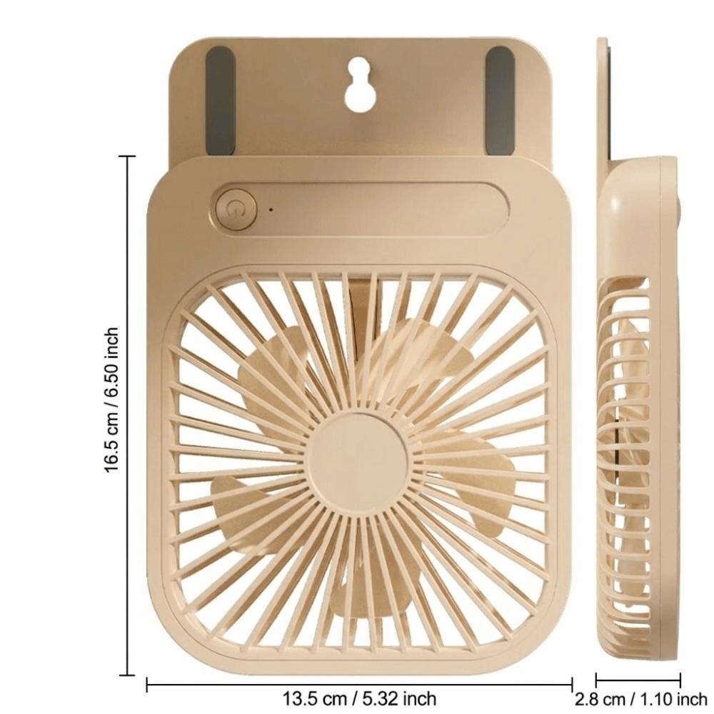 Compact Mini Rechargeable Fan Low Noise Gentle Wind Silent Fan Magnetic Design Rechargeable Power Supply Magnetic Wall Mount Fan