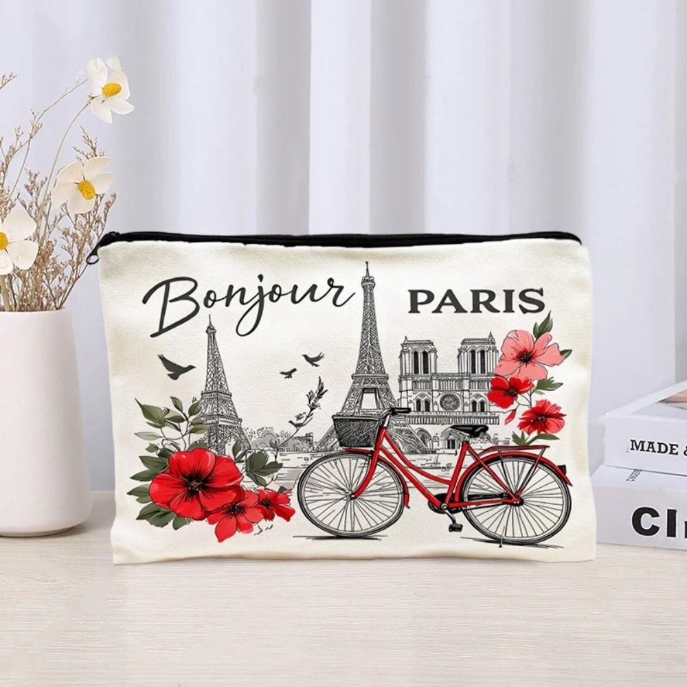 Floral Print Travel Makeup Organizer Large Capacity Toiletry Case Durable Cosmetic Bag Bridesmaid
