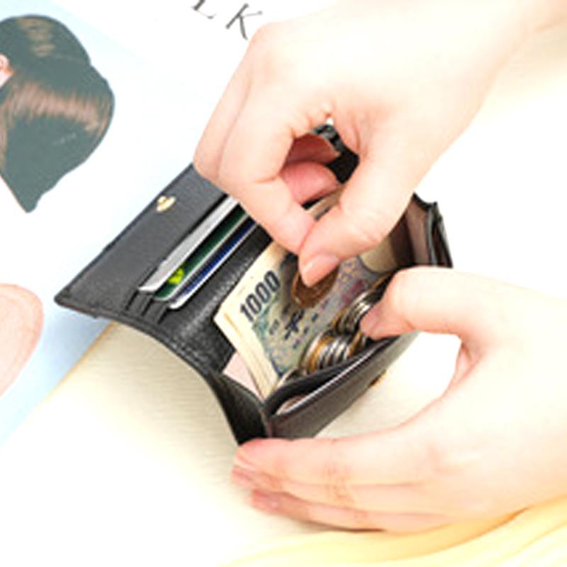 Маленький кожаный кошелек в японском стиле с буквами и камешками, отделение для нескольких карт, ультратонкий держатель для карт, мини-кошелек на молнии