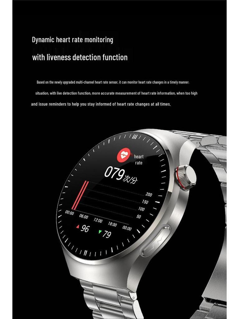 Smartwatch with ECG, Health Monitoring, SOS, Breathing Exercises, Uric Acid & Blood Lipid Tracking, WeChat & Sports Features