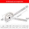 Многофункциональный транспортир и угловая линейка из нержавеющей стали для деревообработки (180 °)