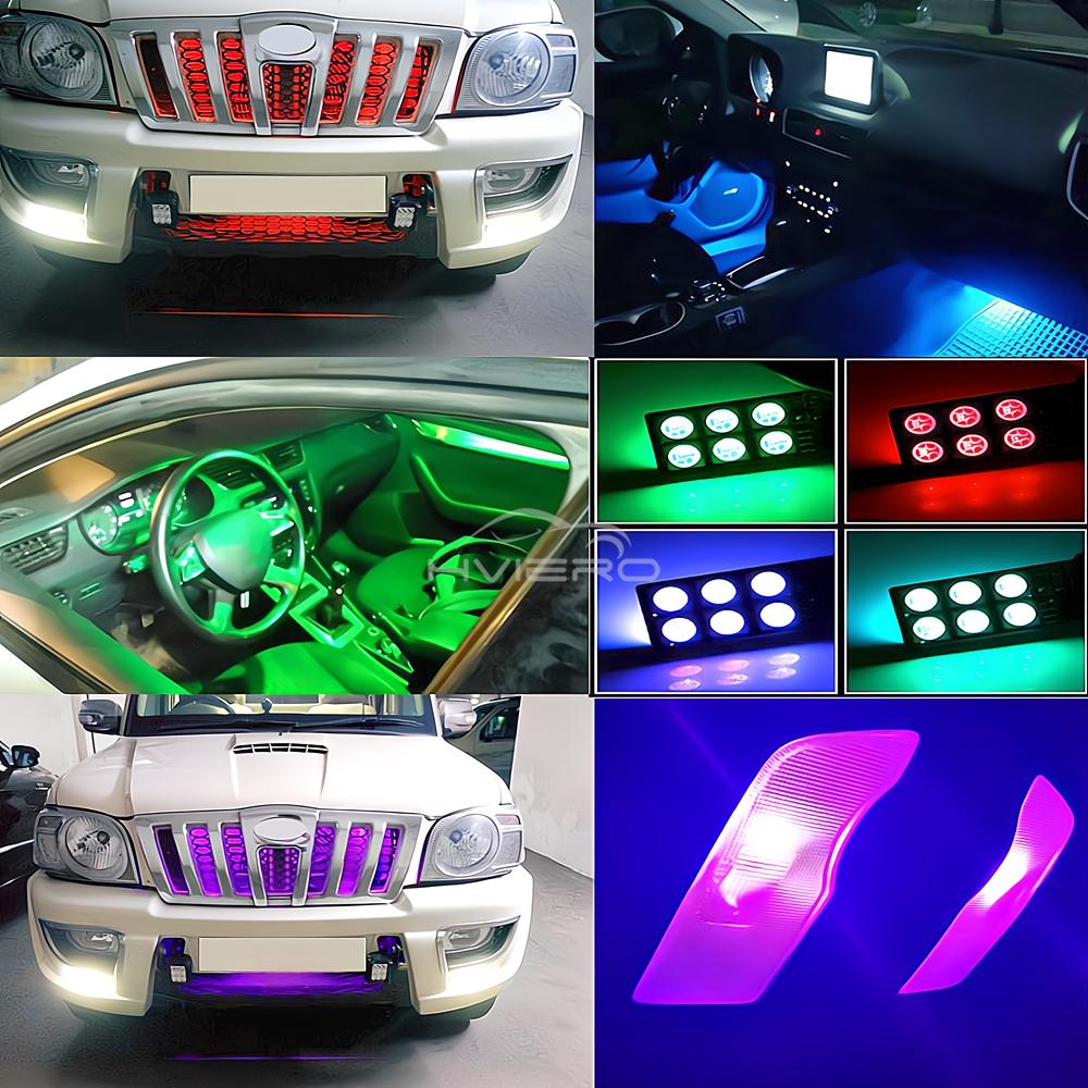 2 шт. Светодиодная подсветка салона автомобиля T10 W5W, атмосфера, автомобильный свет, RGB, пульт дистанционного управления, цветная, для чтения, боковой габарит двери, задний фонарь