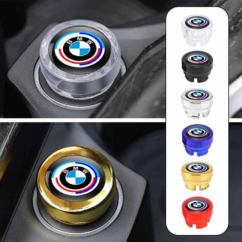 hrlcu10 Car Cigarette Lighter Cover Button Protective Case Anti Dust Cap Decoration For BMW 50th Anniversary 1 3 5 7 series E83 F16 E70