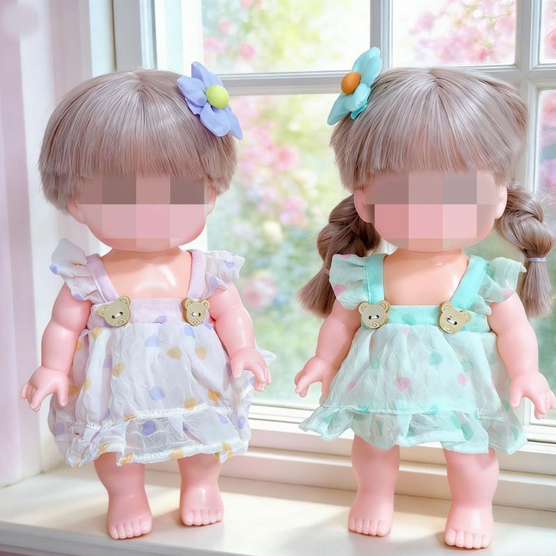 [Cloth  Only] Attractive Spring and Autumn Princess Dress for 26cm Doll, Heart Puff Skirt and Flower Hair Clip.