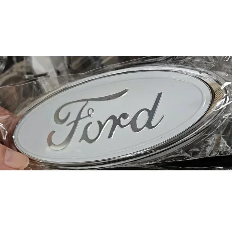 New 2026 Car Sticker 11.5X4.5cm Car Logo for Ford Fiesta Ranger Mondeo Fusion Escape Kuga Edge Focus Mustang Rear Trunk Emblem S