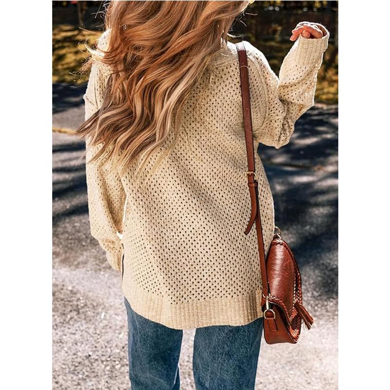 Осень и зима Европа и США V-образный вырез ленивый повседневный рукав длинный рукав уличный все