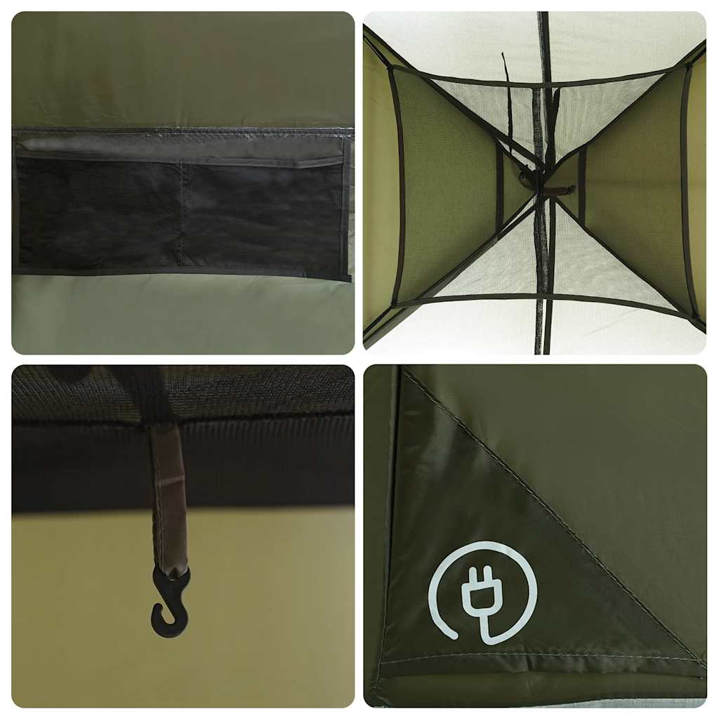 Dome Family Tent for 6 Persons Olive Green Waterproof