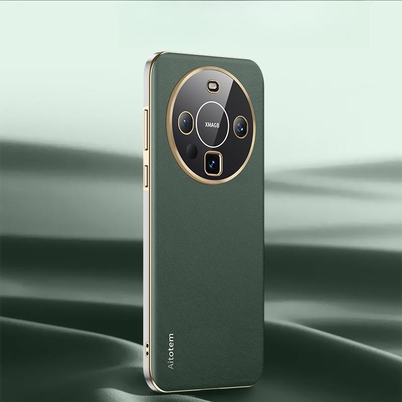 Huawei Mate60pro Phone Case Luxury Warner Parquet Business M60 All-inclusive Anti-drop Luxury Men's Leather Case