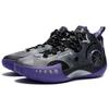 Li Ning Shadow 3 Амортизирующие Скользкие Устойчивые к истиранию Низкие Баскетбольные Кроссовки Мужские Черно-Фиолетовые ABPR049-5