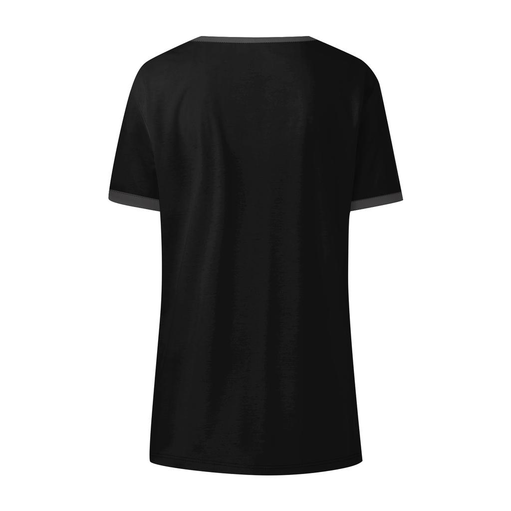 Women's Fashion Short Sleeves V Neck T Shirts Casual Summer Tops Basic Tees