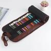 36 or 48-Slot Canvas Pencil Roll Case for Colored Pencils - Ideal for Students and Artists
