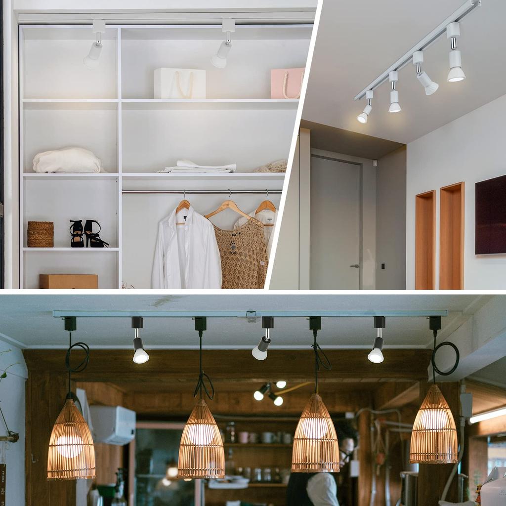 Прожекторы-споты DiCUNO, цоколь E26, для шинопроводов, светодиодные совместимые, белые, набор из 6 штук (Лампочки в комплект не входят)