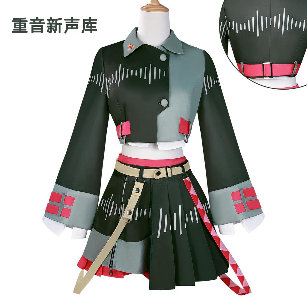 Касанэ Тэто Косплей Голос Пик Униформа Парик Аниме Дива Певица Женщины Милый Красный Хвост Девушки Тэто Костюм Хэллоуин Сценический Наряд