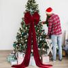 Large Christmas Ornament Bow Bowknot Home Giant Velvet for Fence Engagement Front Porch Columns
