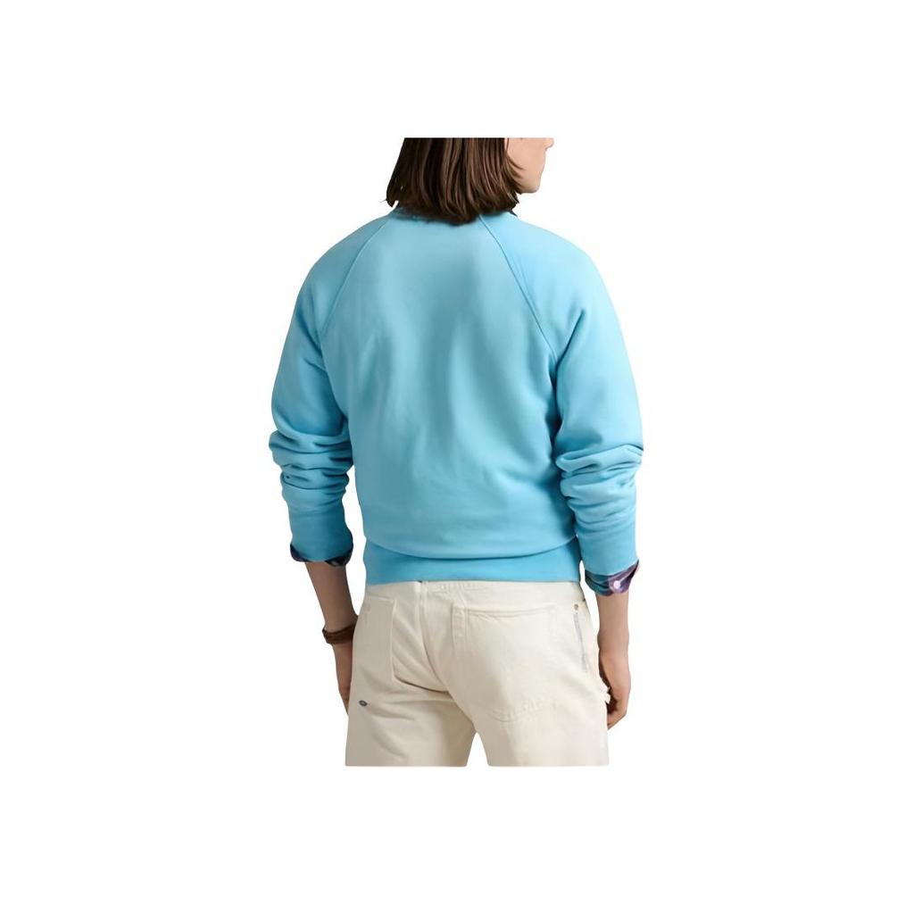 Толстовка мужская Polo Ralph Lauren с логотипом, с круглым вырезом, с длинным рукавом, синяя 710966456-BLUE