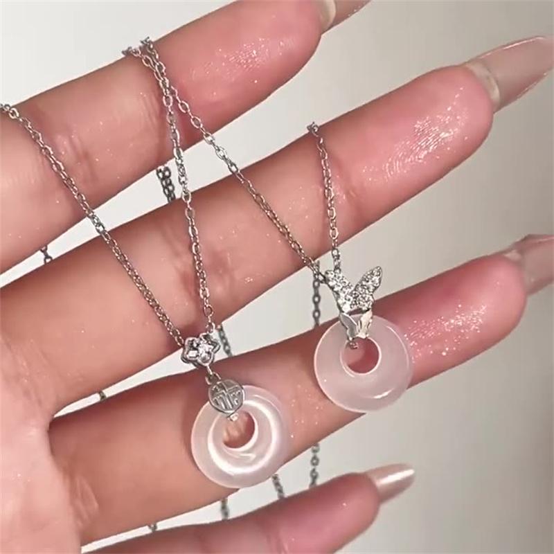 Подвеска «Бабочка, любовь, мир», женская, роскошная, нишевая, дизайн, китайский стиль, цепочка на ключицу, стиль для женского дня