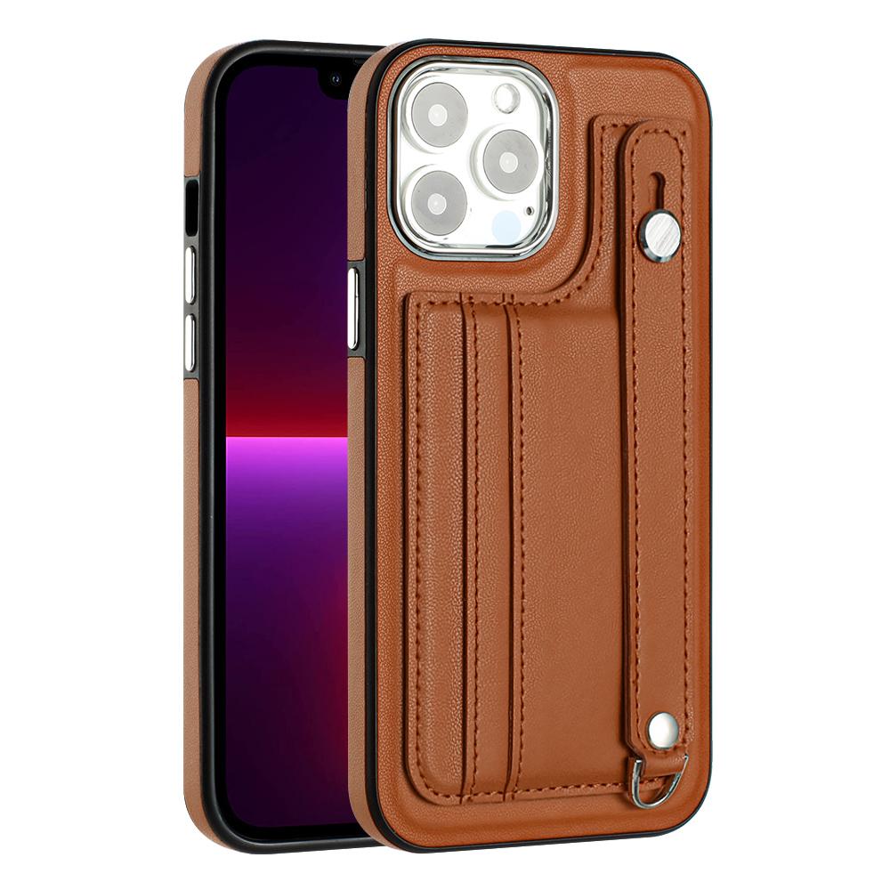 Кожаный чехол-ремешок для iPhone 14 13 12 11 Pro Max XS X XR SE 7 8 Plus с защитным чехлом для держателя карт