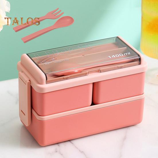 Bento Box двухслойный съемный прочный офисный работник портативный пищевой контейнер для ежедневного использования