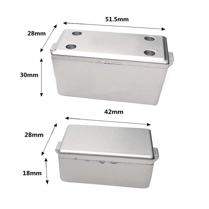 Реалистичный серебристый декоративный ящик для инструментов из твердого пластика для 1/10 RC краулеров, комплект из 2 штук