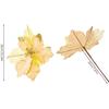 Maple Leaf Shaped Simulated Christmas Flowers Luxury Handmade Xmas Decorative Flowers Realistic Eternal Flower Festive Display