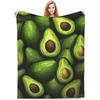 Avocado Fruit Blanket Gifts for Women Men Kids Flannel Throw Blankets Soft Comfy Lightweight for Home Decor Couch Bed Sofa 50x40